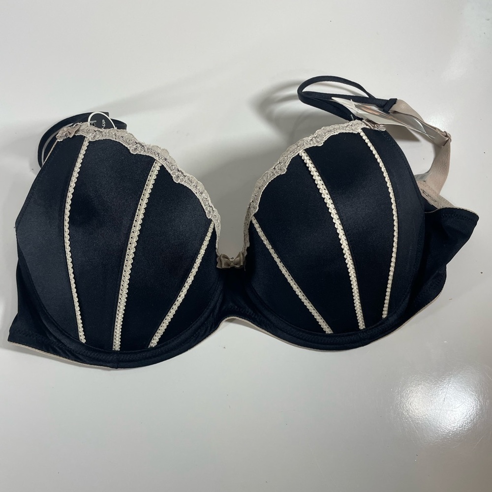 Apt 9 Elegantpush Up bra Black Lace Trim Bra 36D - USED